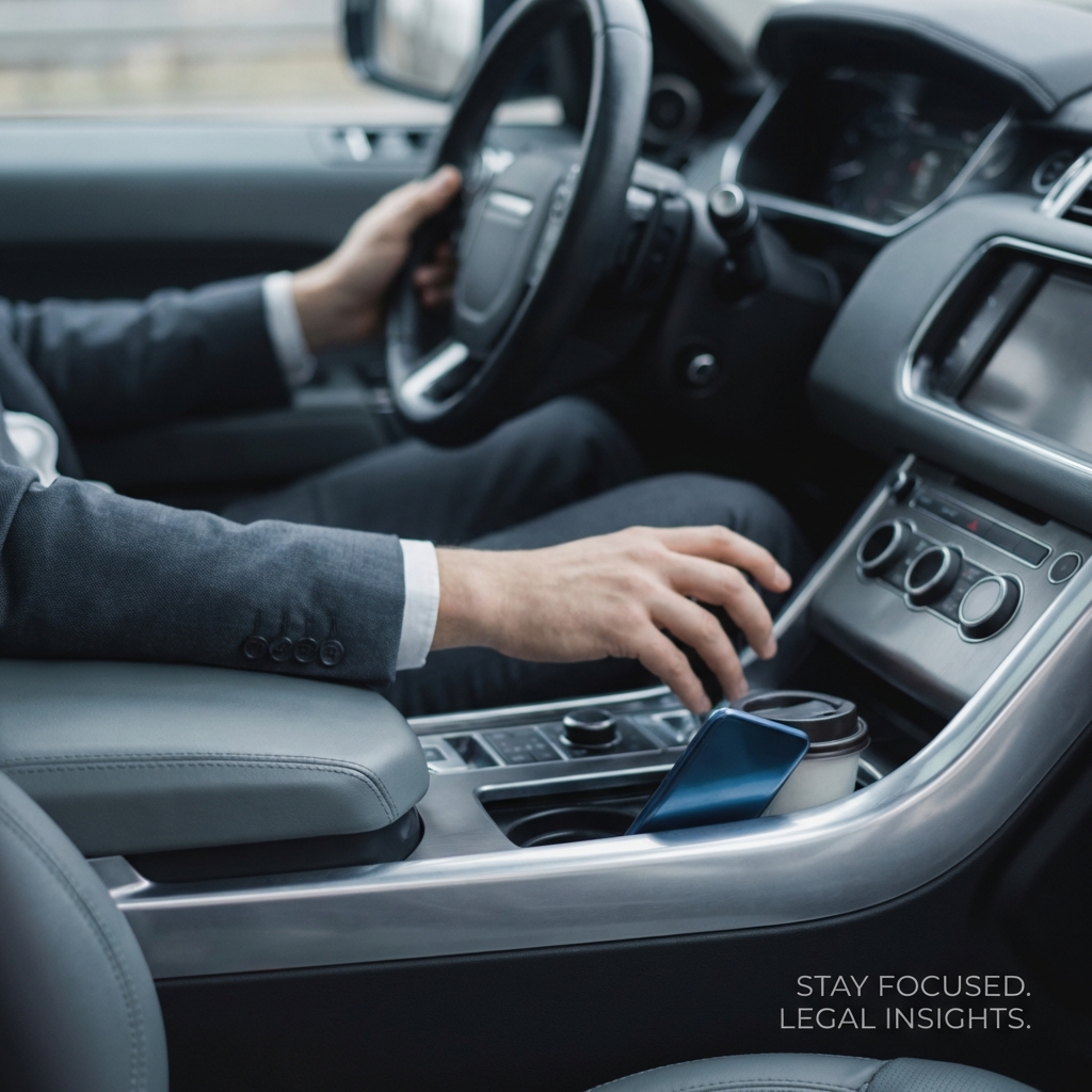 Driver distracted while driving - a common cause of rear-end collisions