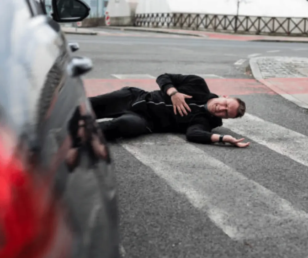 Passenger exiting a rideshare vehicle.