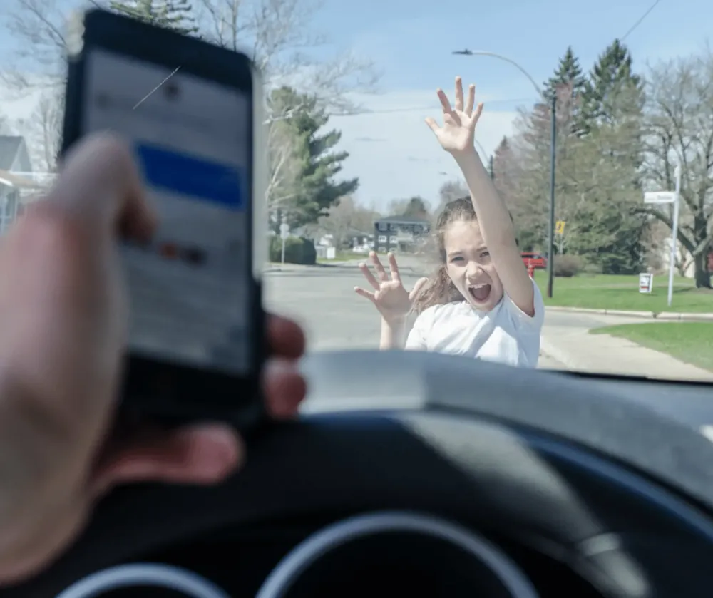 Crash involving a rideshare vehicle.
