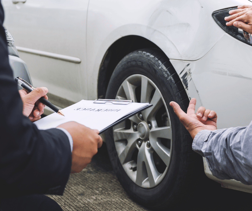 Rideshare insurance documentation and phone app.